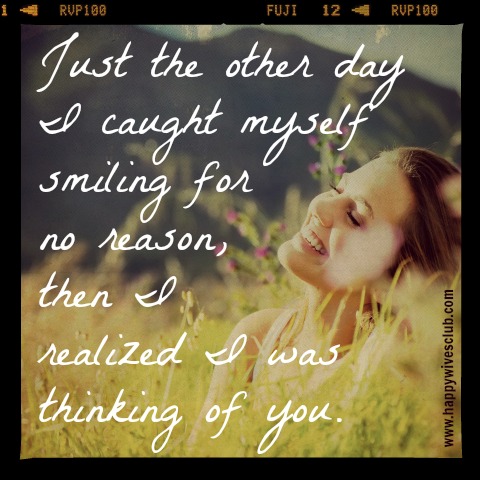 I Realized I Was Smiling Because of You